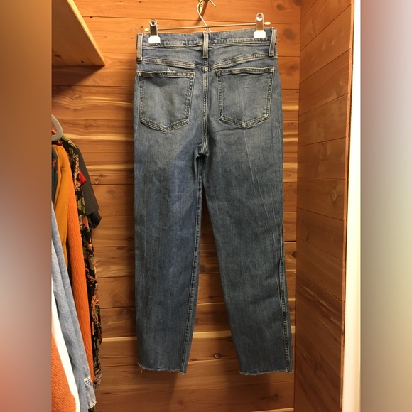 J.Crew High Rise Stovepipe Jeans Denim Slim Straight Raw Hem 28 Waist - Picture 2 of 9